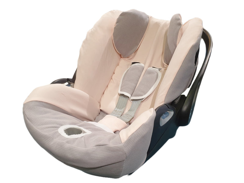 Babyschalen Bezug Cybex cloud Z i-size rosa grau von Atelier MiaMia