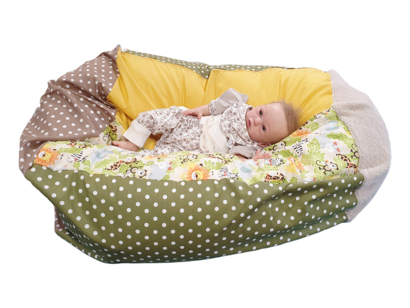 Atelier MiaMia beanbag per bambini beanbag baby cuscino edizione limitata blu, gufi